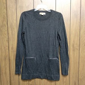 Michael Kors Black Sweater Front Zippers Small